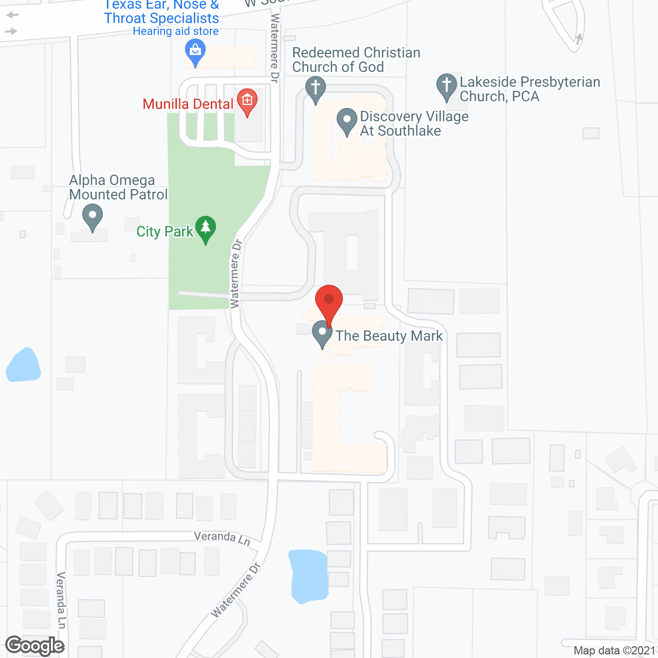 Discovery Village at Southlake AL and MC in google map