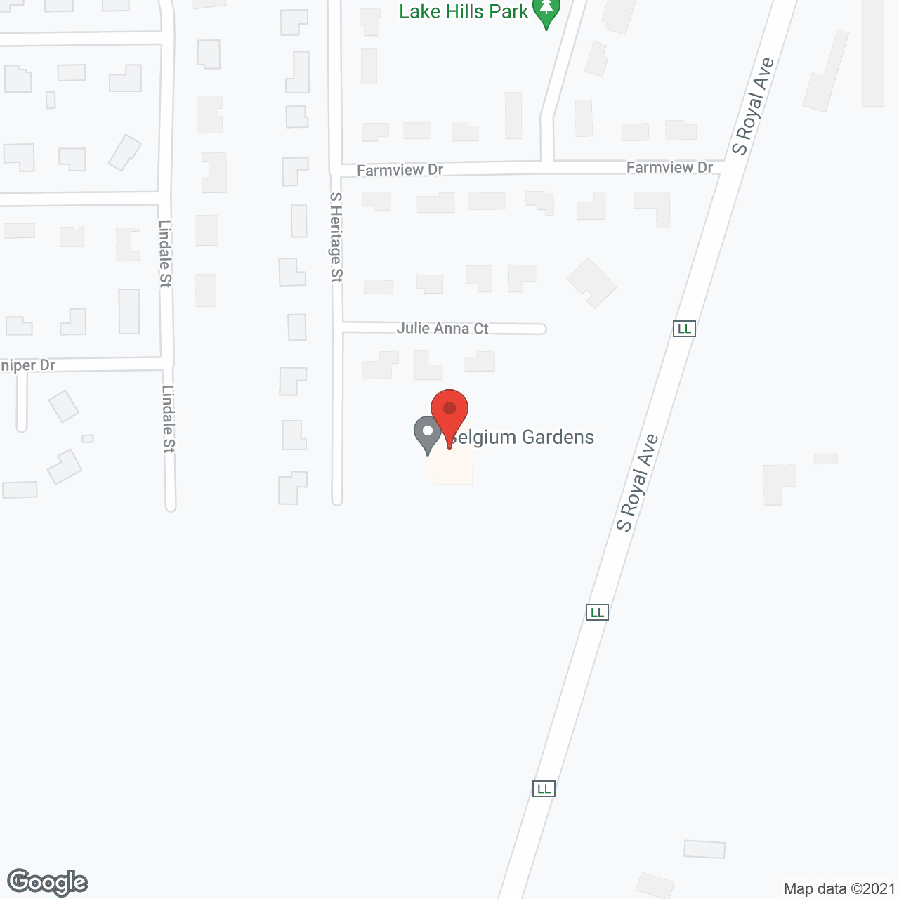 Belgium Senior Living in google map