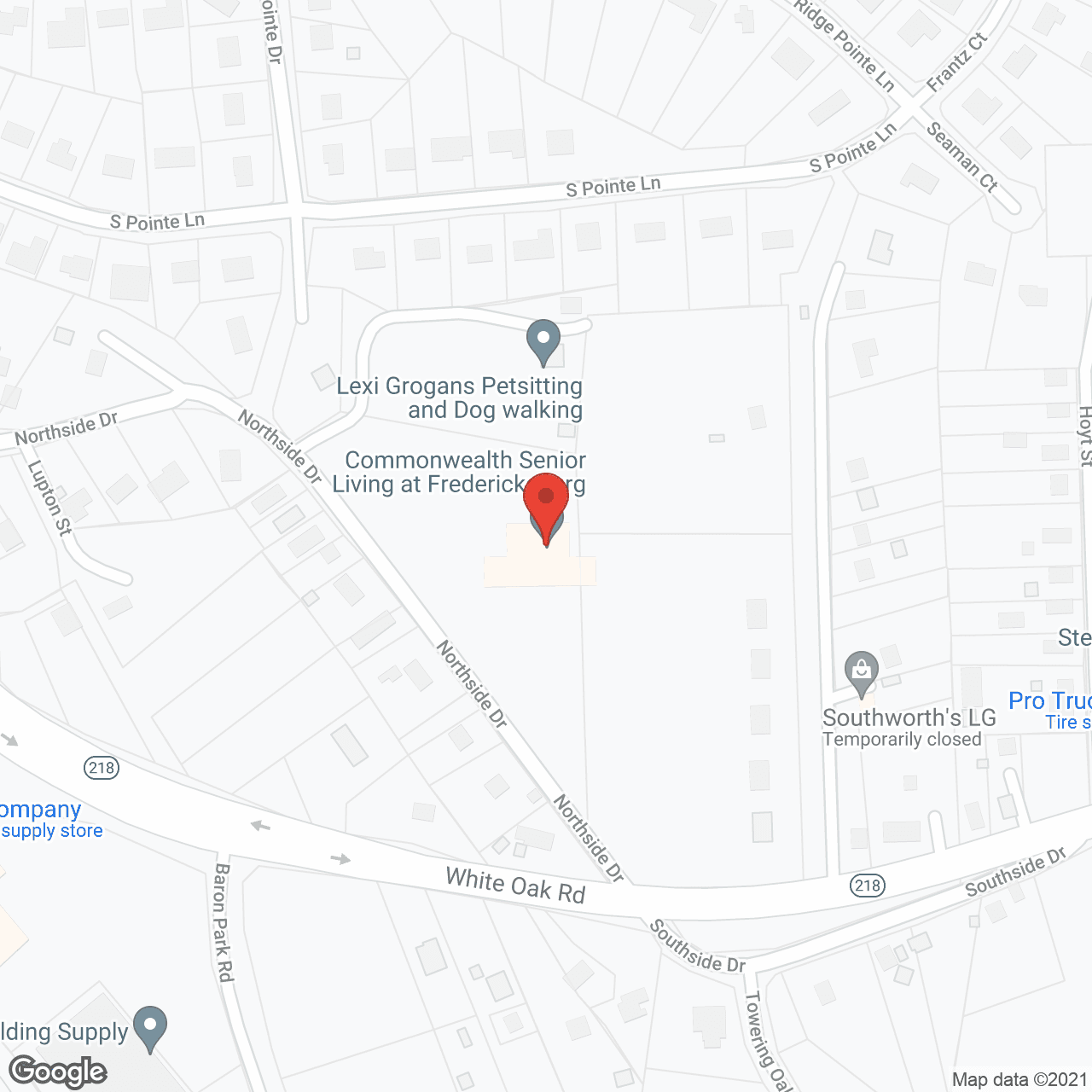 Viva Senior Living at Fredericksburg in google map