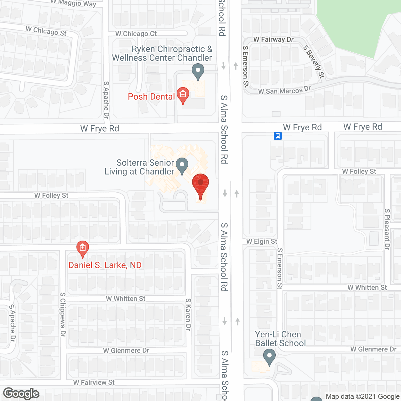 Solterra Senior Living in google map