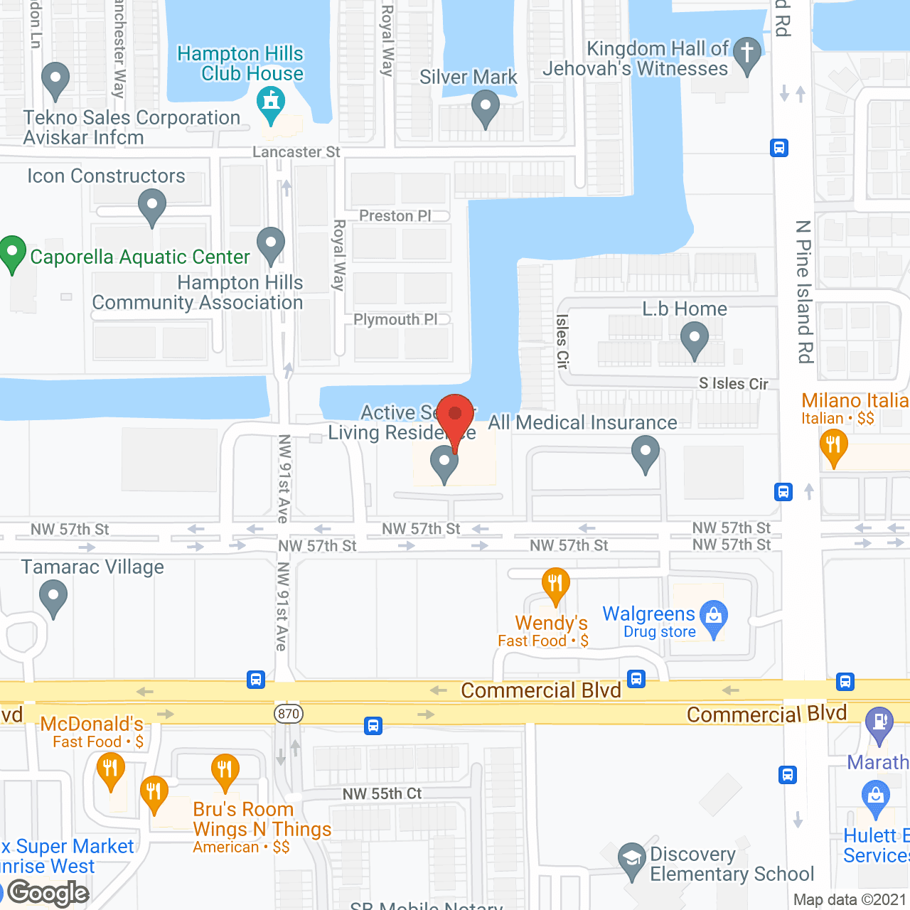 Active Senior Living Residence in google map