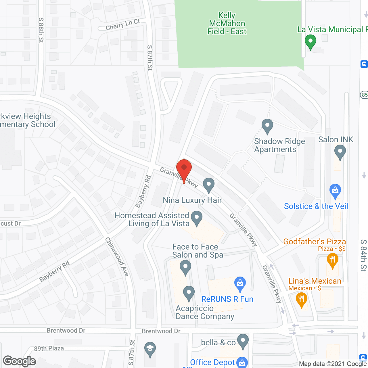 Homestead of La Vista in google map