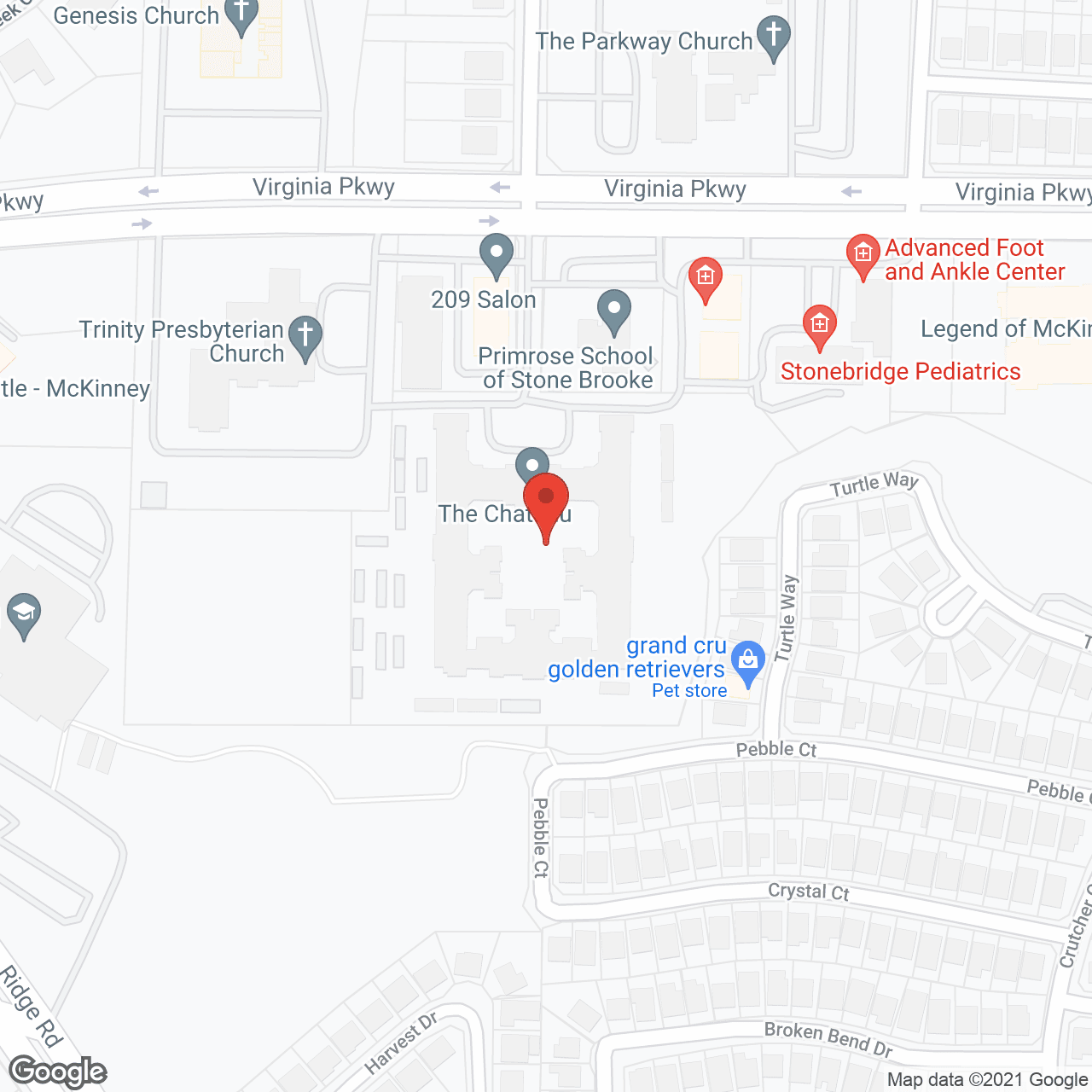 Chateau McKinney in google map