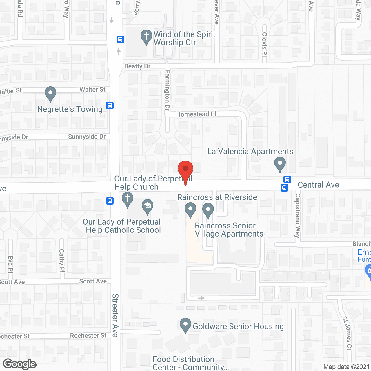 Discovery Commons Raincross in google map