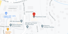 Peachtree Creek in google map