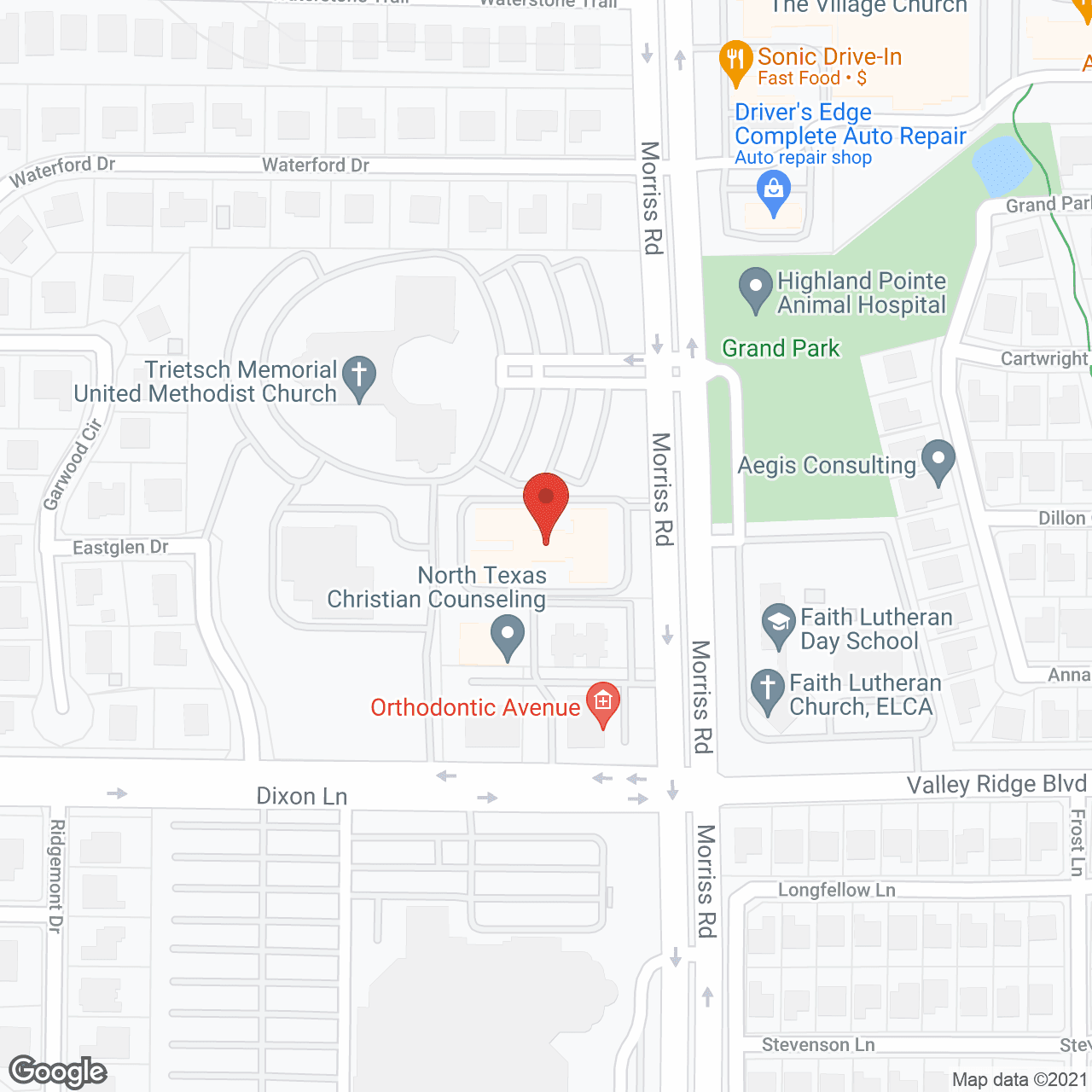 Sodalis Flower Mound in google map