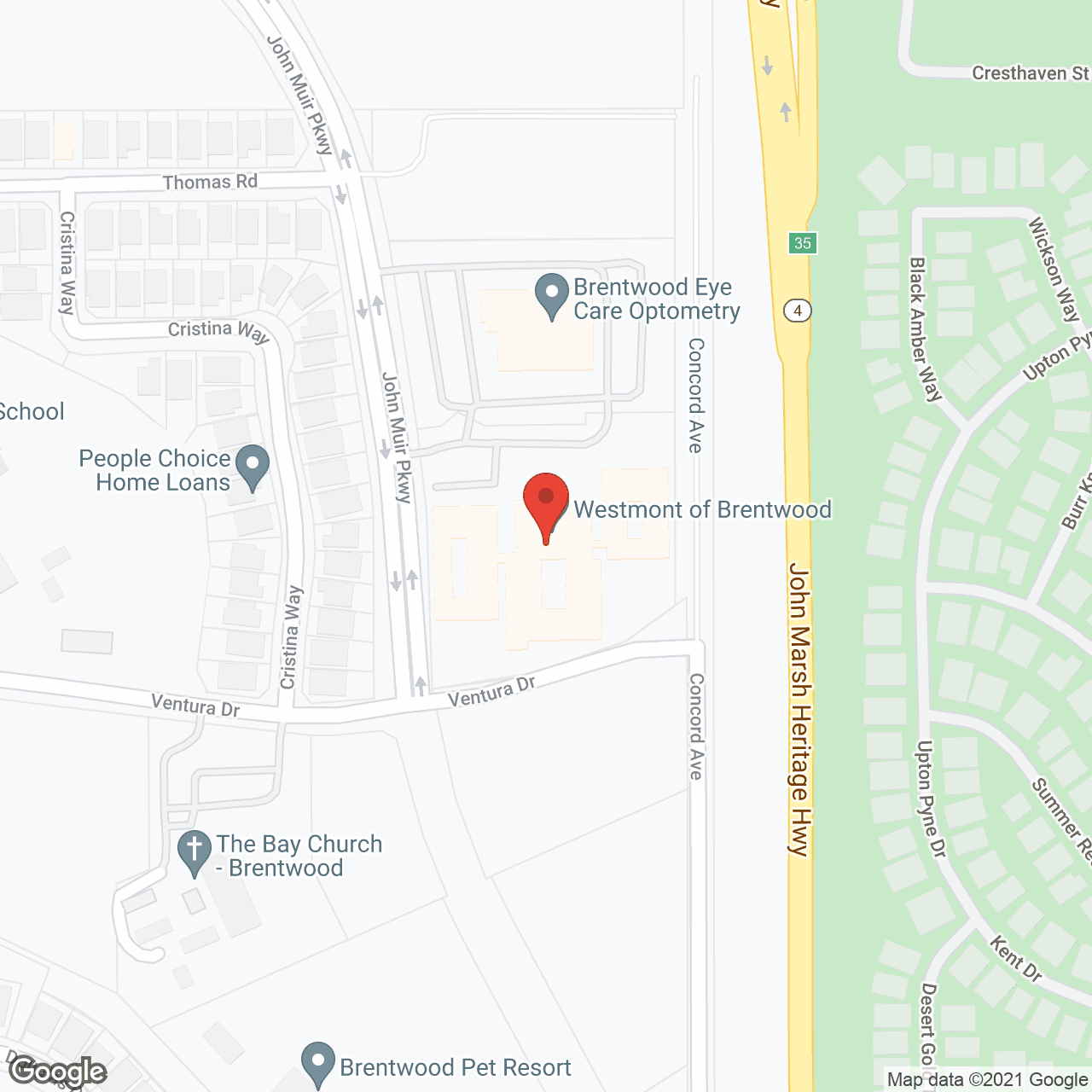 Brentwood Grove Senior Living in google map