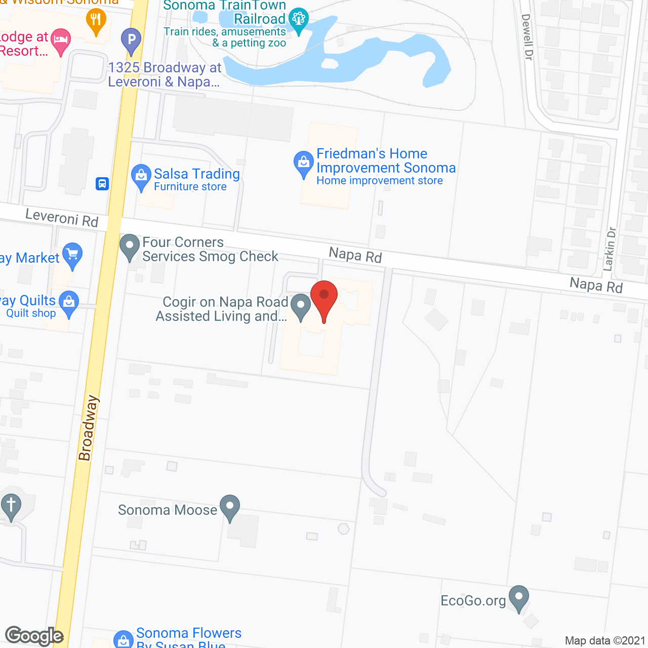 Cogir of Sonoma Plaza in google map