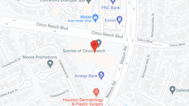 Sunrise of Cinco Ranch in google map