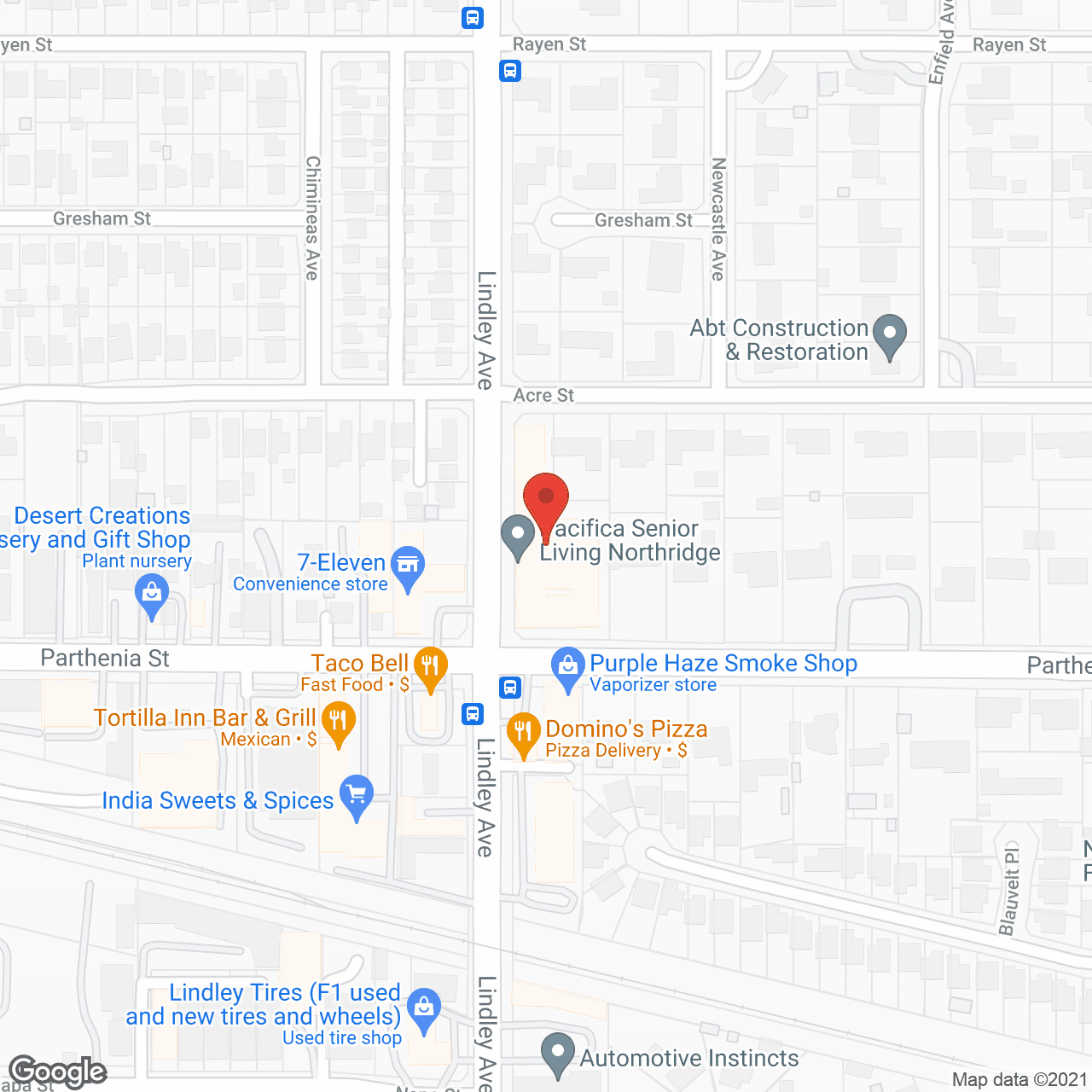 Northridge Valley Senior Living in google map