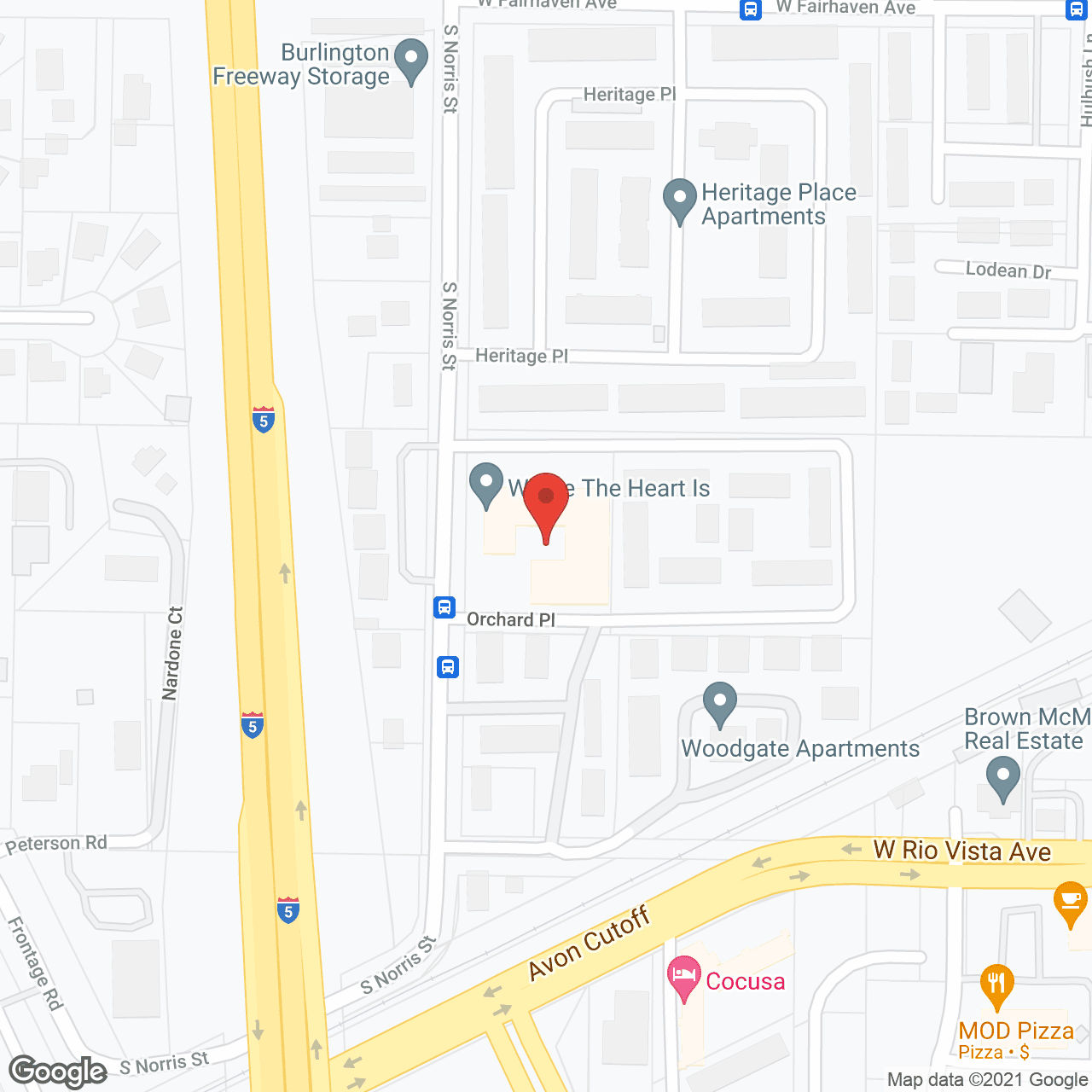 Where the Heart Is by Cogir in google map