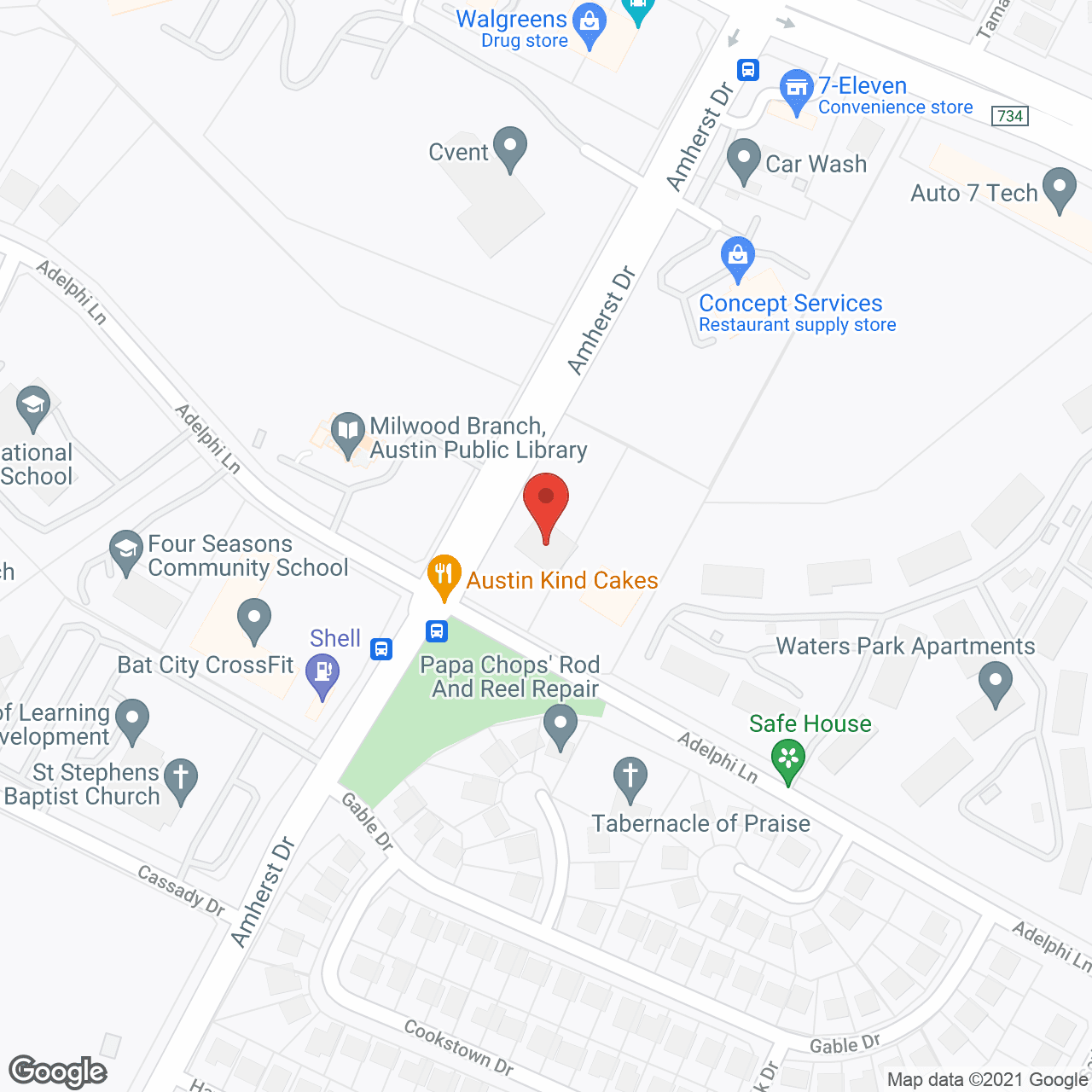 Wholehearted Senior Living at North Austin in google map