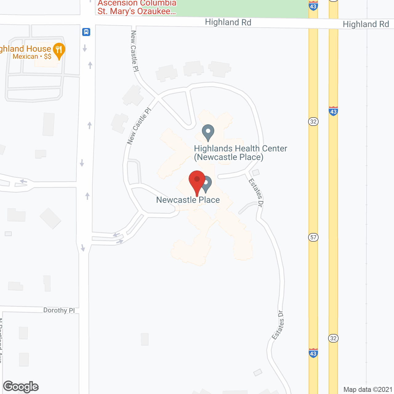 Newcastle Place Assisted Living in google map