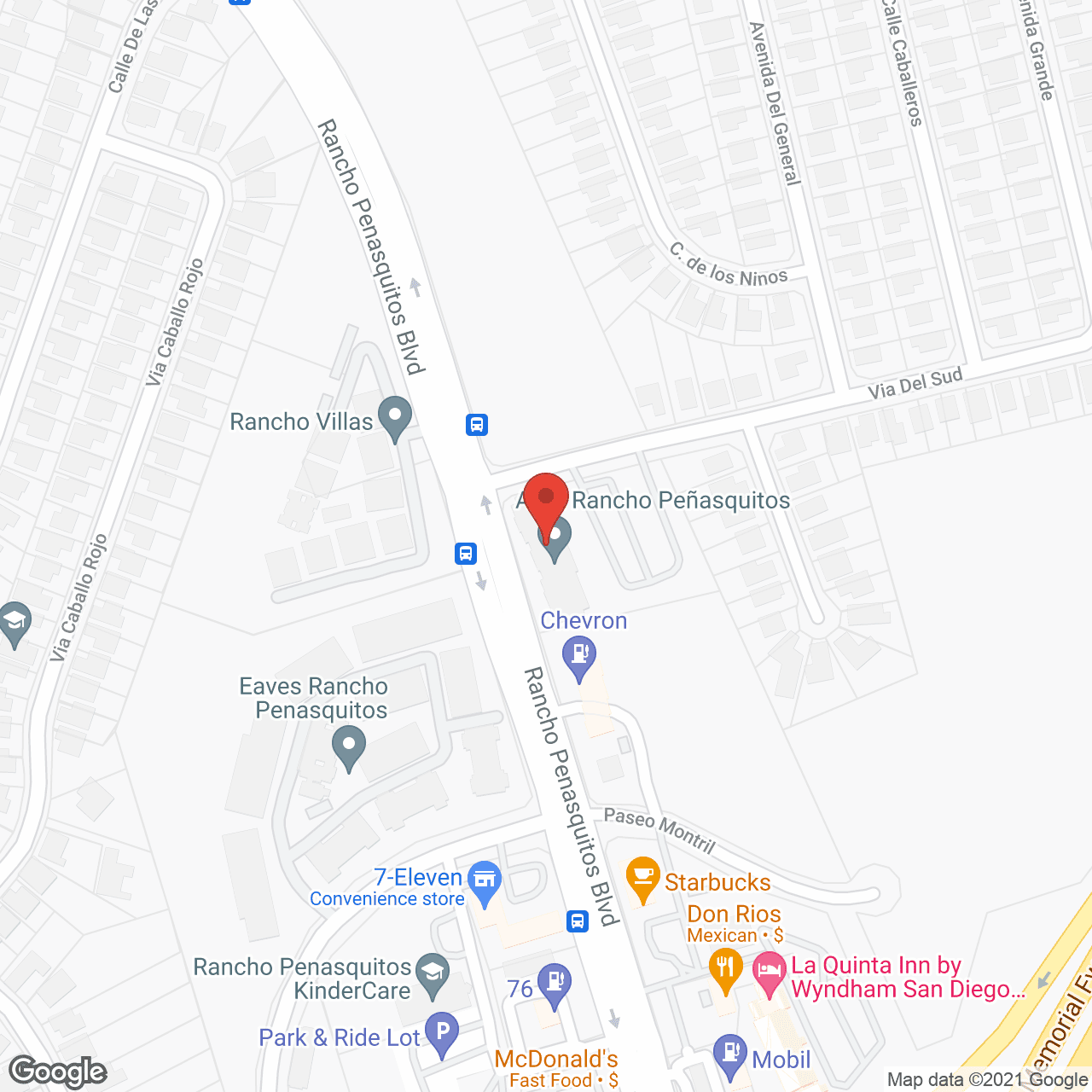 Rancho Penasquitos Senior Living in google map