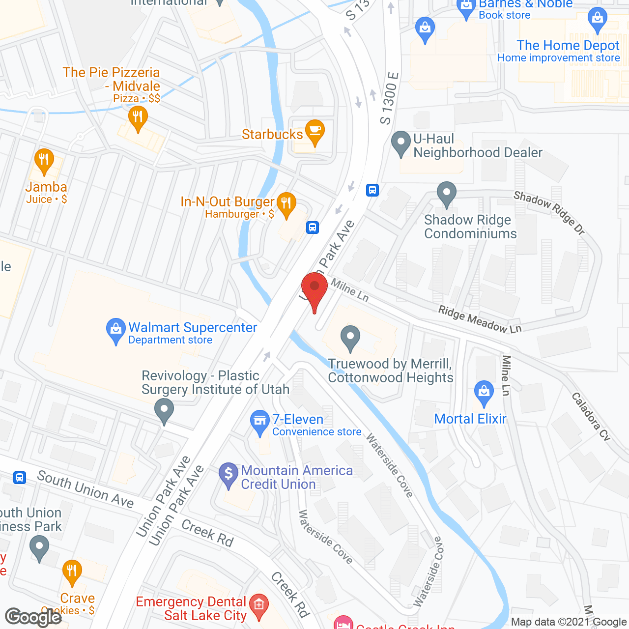 Valencia at Cottonwood Heights in google map