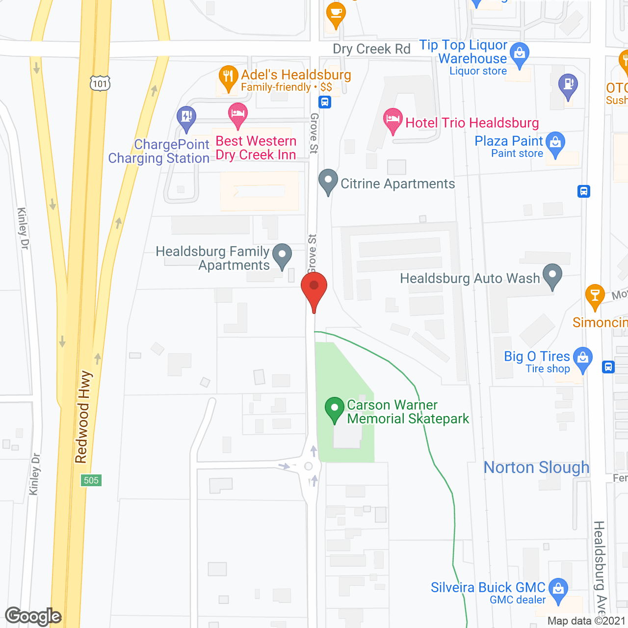 The Ridge at Healdsburg in google map