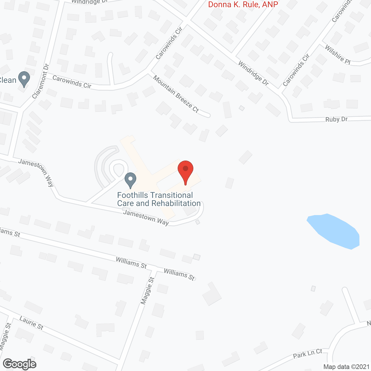 Foothills Transitional Care and Rehabilitation in google map
