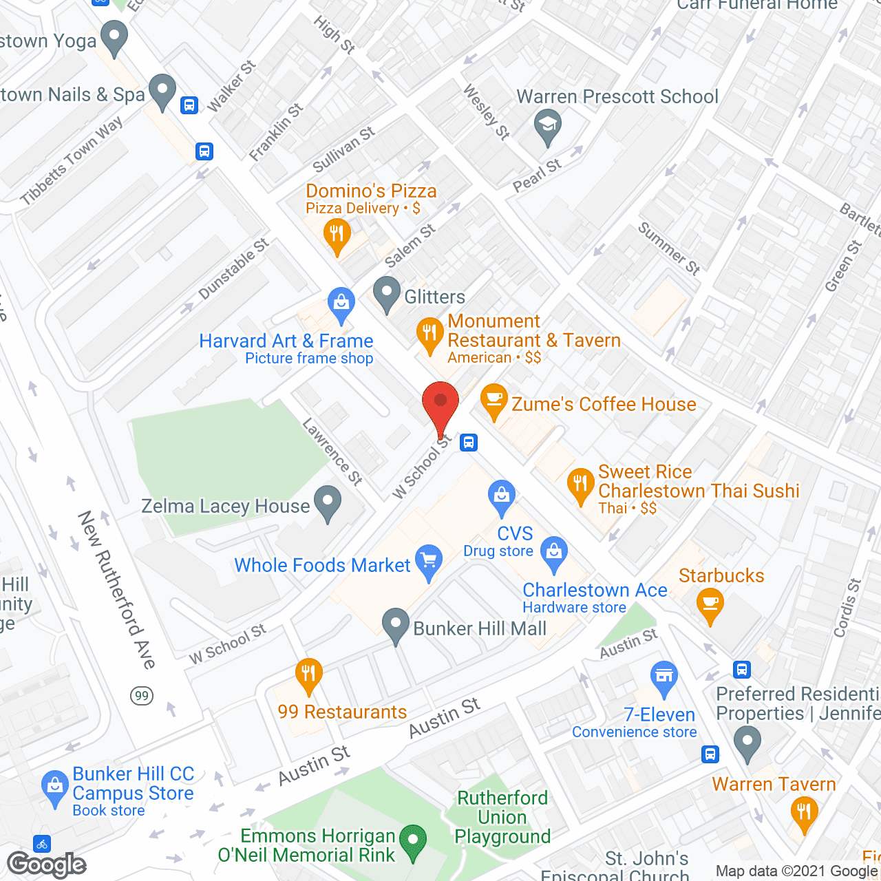 The Charlestown in google map