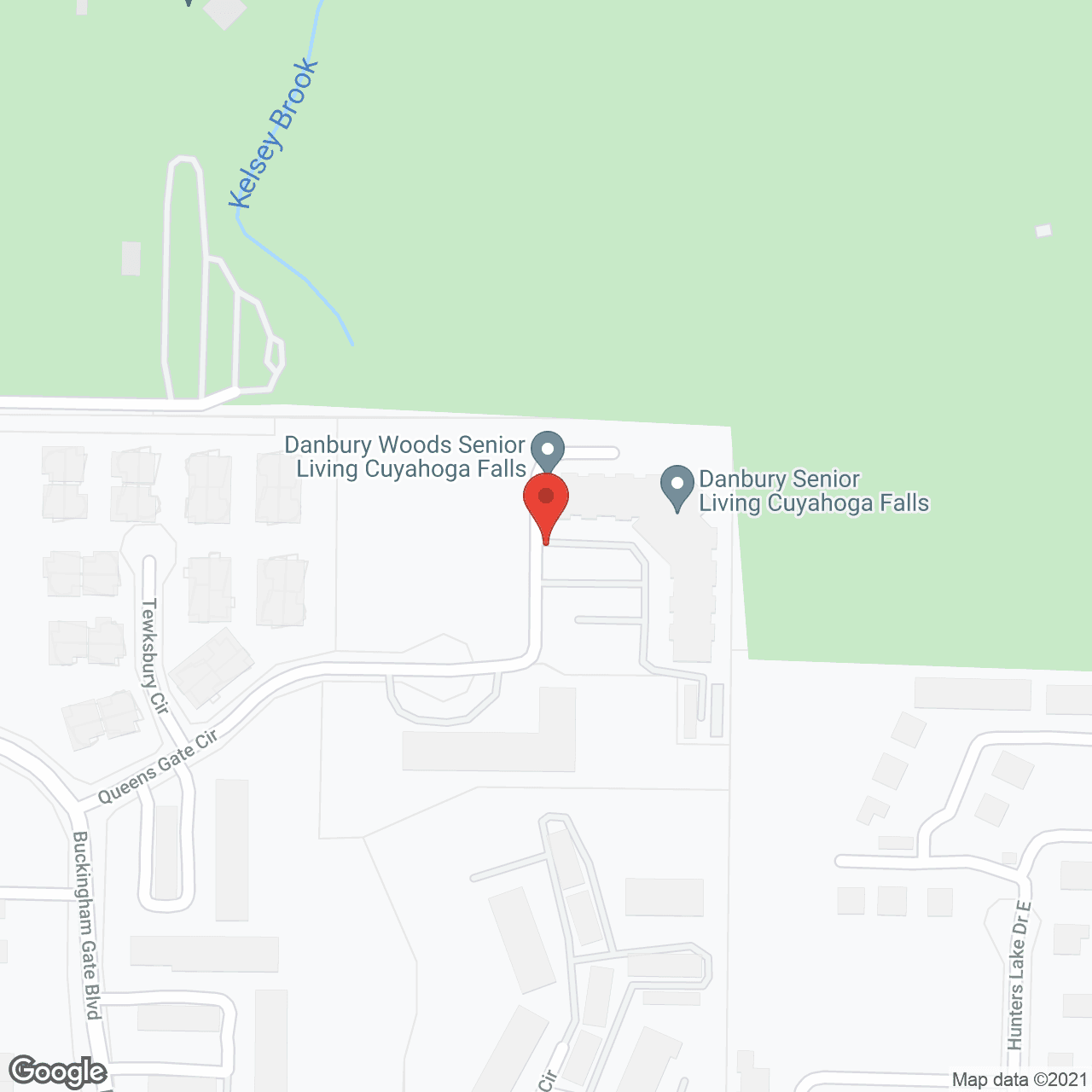 Danbury Cuyahoga Falls in google map