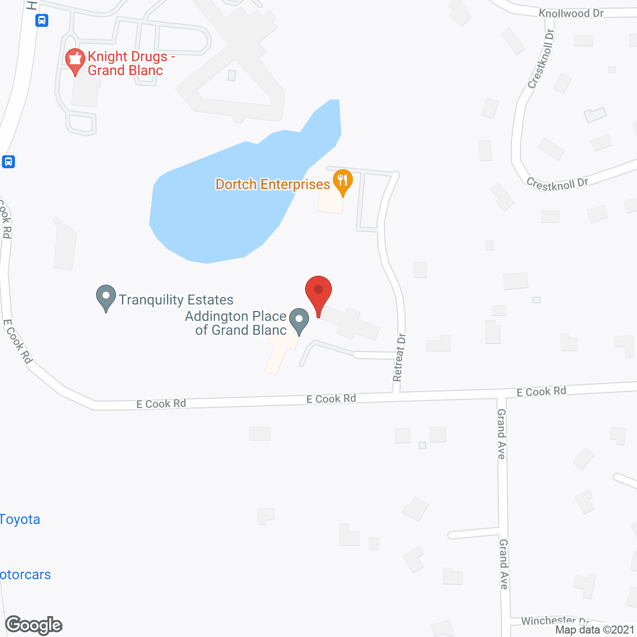 Serene Meadows of Grand Blanc in google map