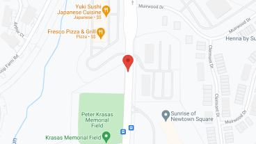 Sunrise of Newtown Square in google map