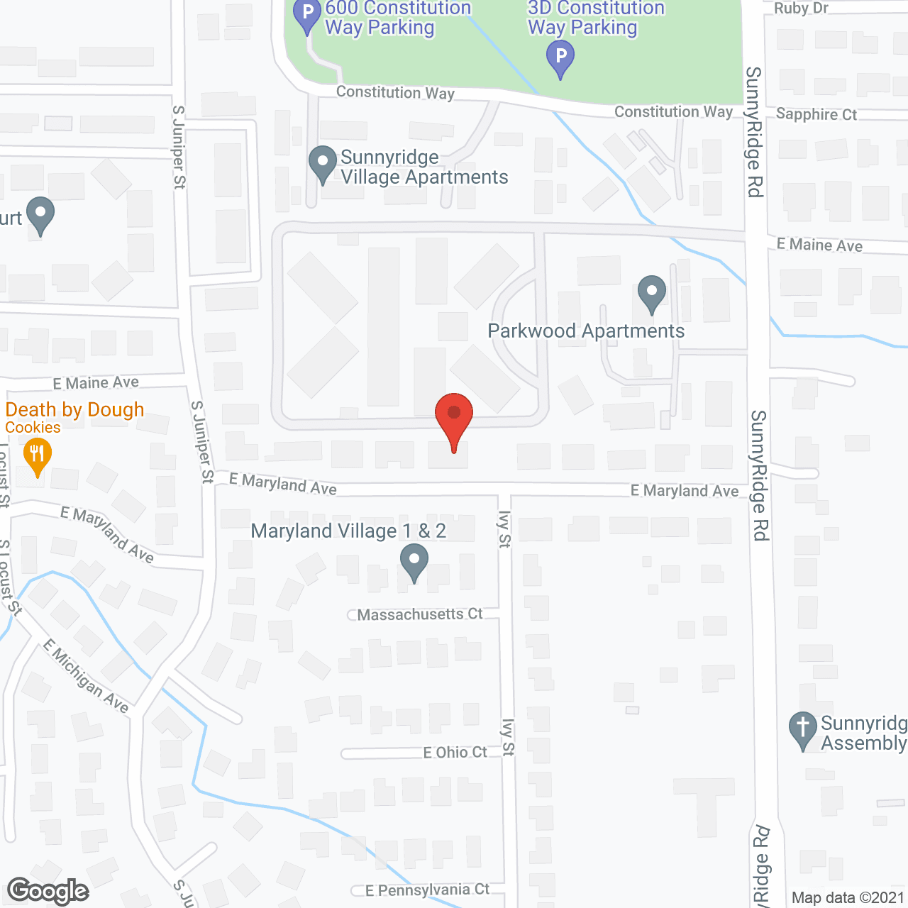 Beehive Maryland in google map