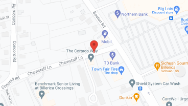 Benchmark at Billerica Crossings in google map