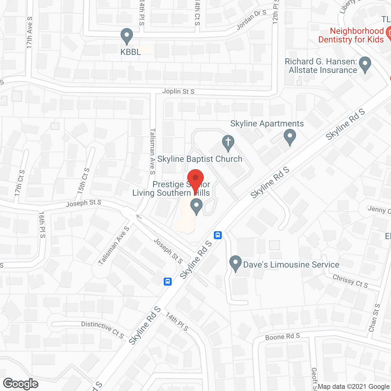 Prestige Senior Living Southern Hills in google map