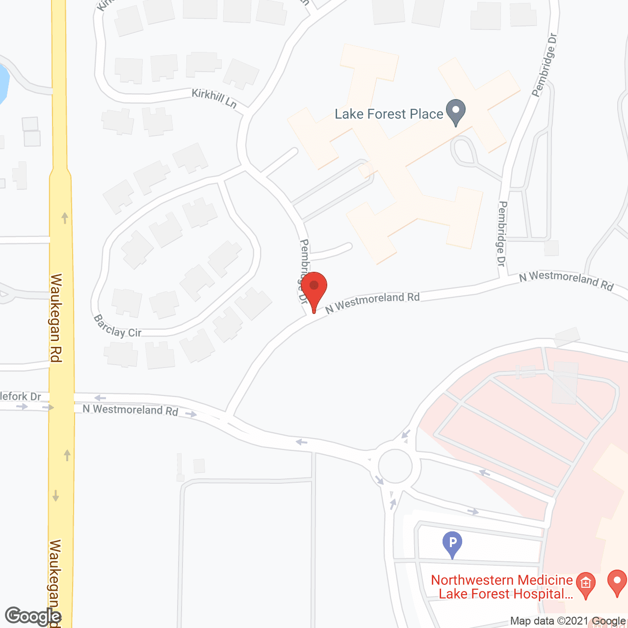 Lake Forest Place Independent Living, a CCRC in google map