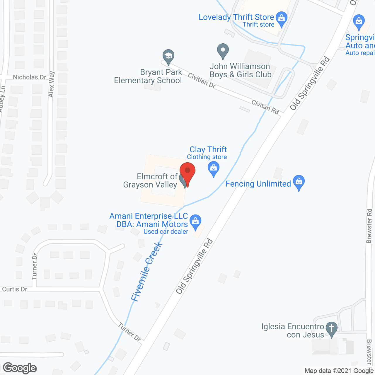 The Pines at Birmingham in google map