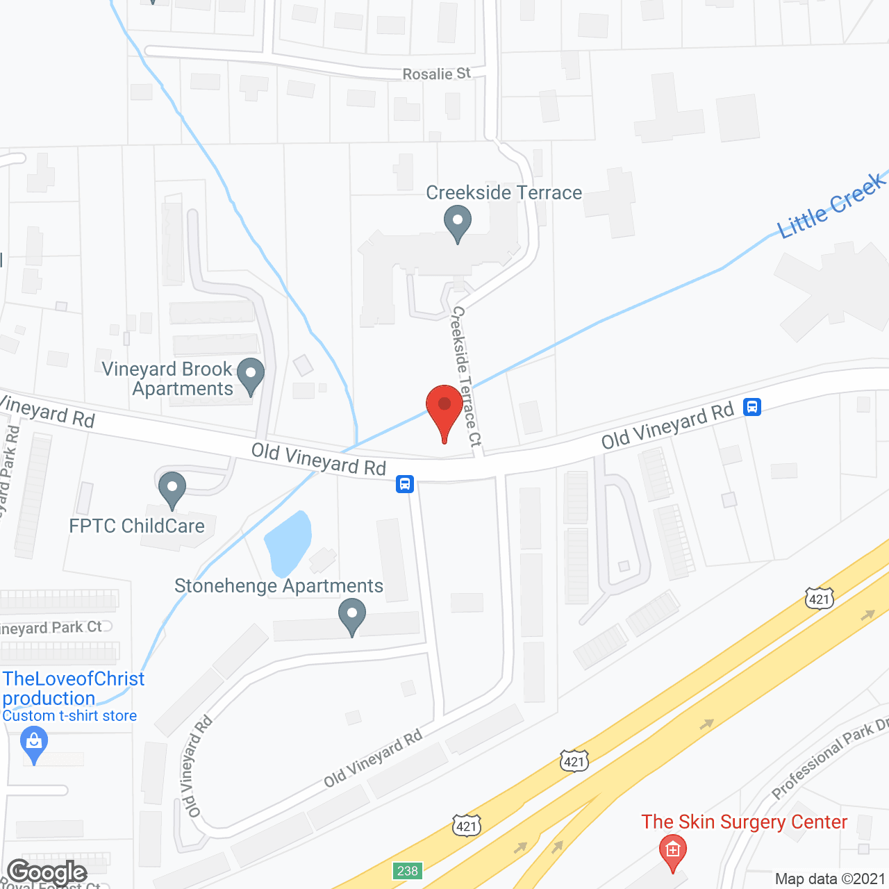 Creekside Terrace in google map