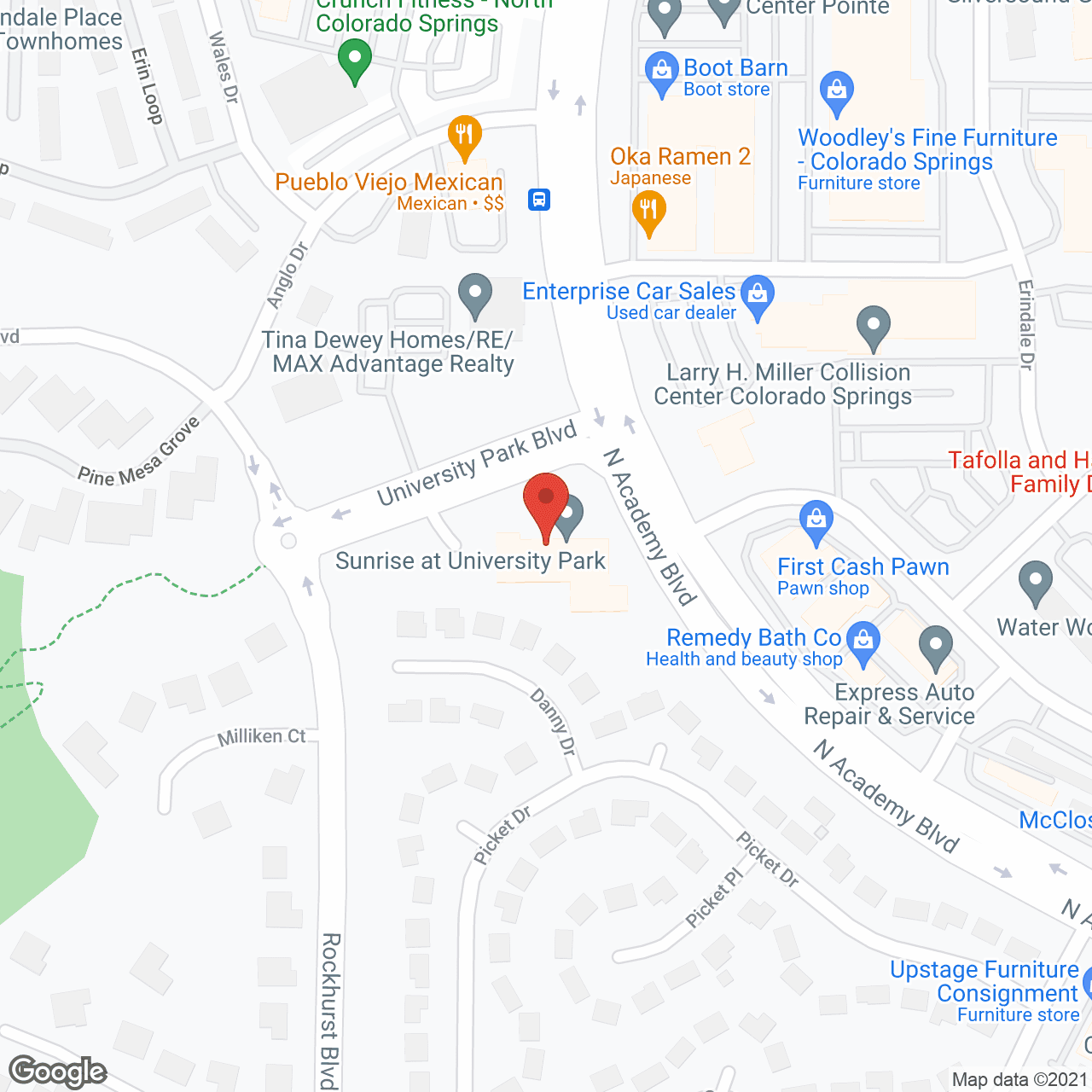 Hemsley House at University Park in google map