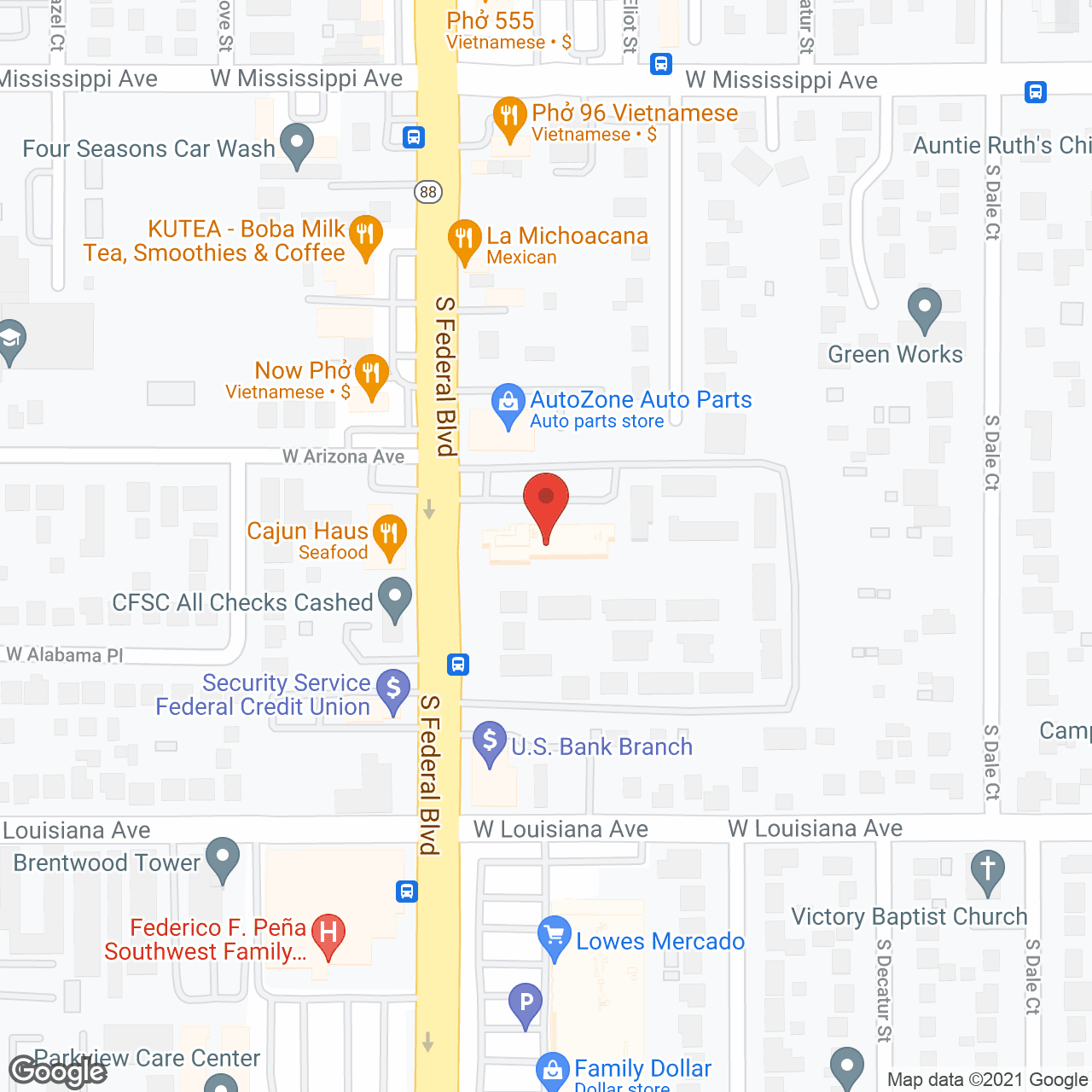 Mountainview Apartments in google map