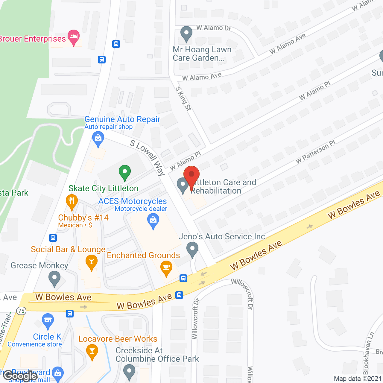 Littleton Care & Rehab in google map