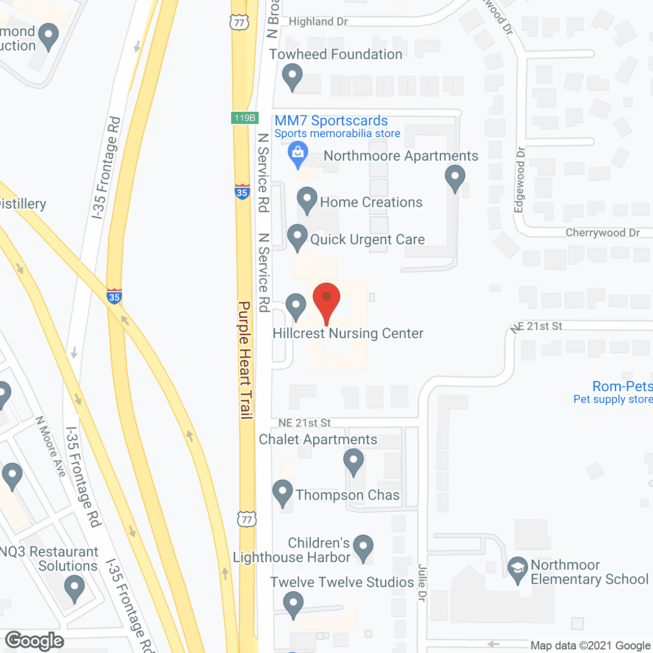 Hillcrest Living Ctr in google map