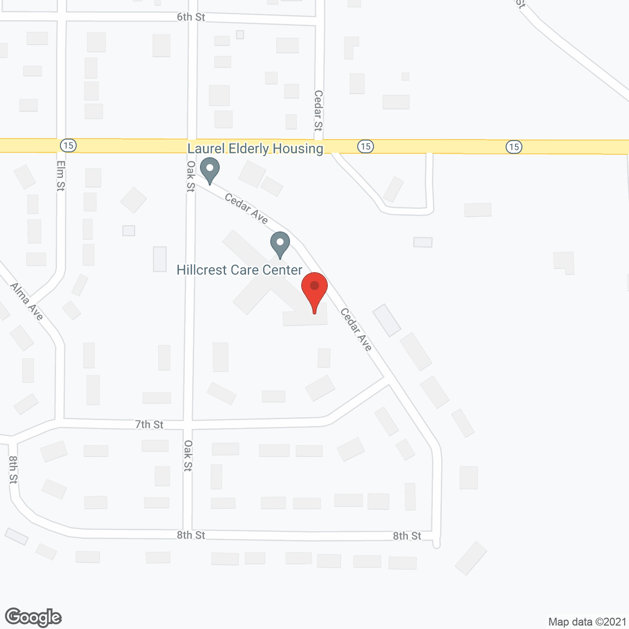 Hillcrest Care Ctr in google map