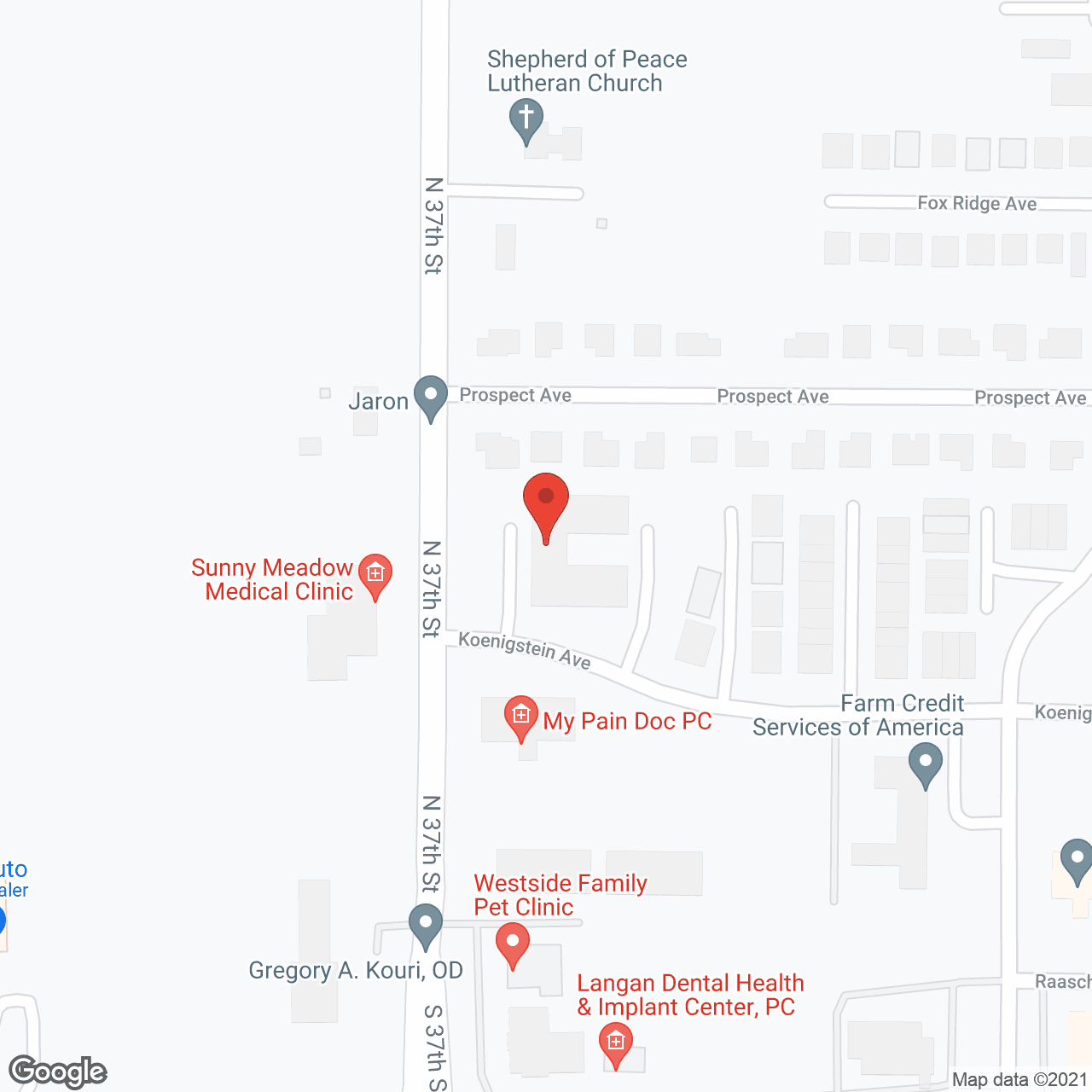 Homestead of Norfolk in google map