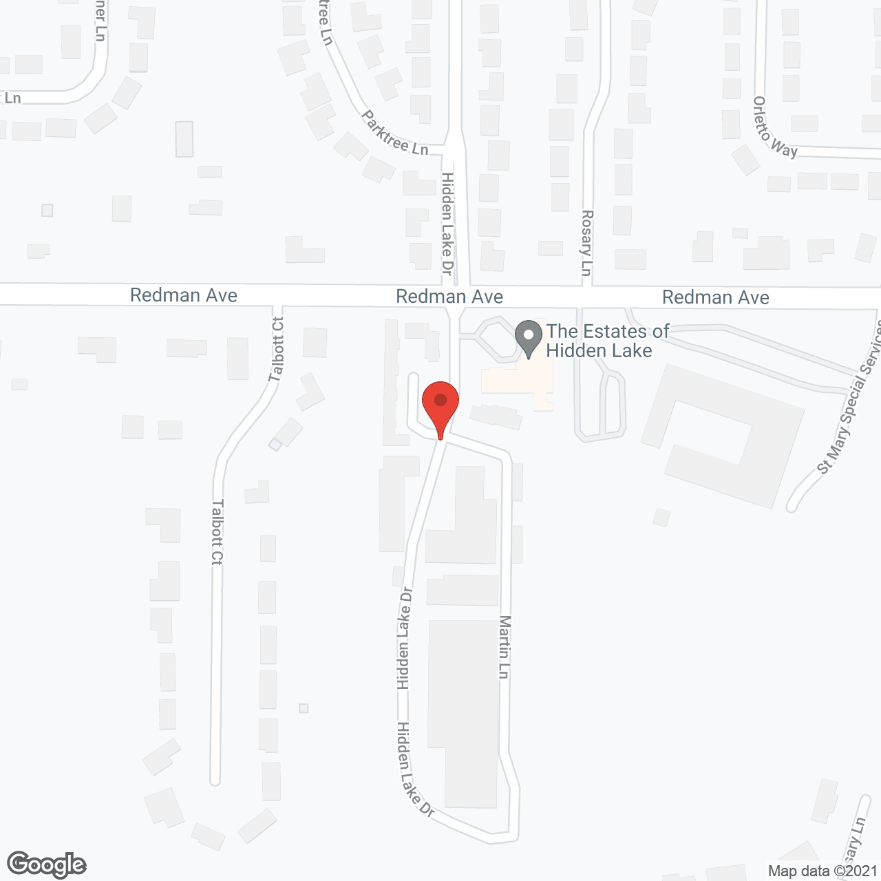 The Estates of Hidden Lake in google map