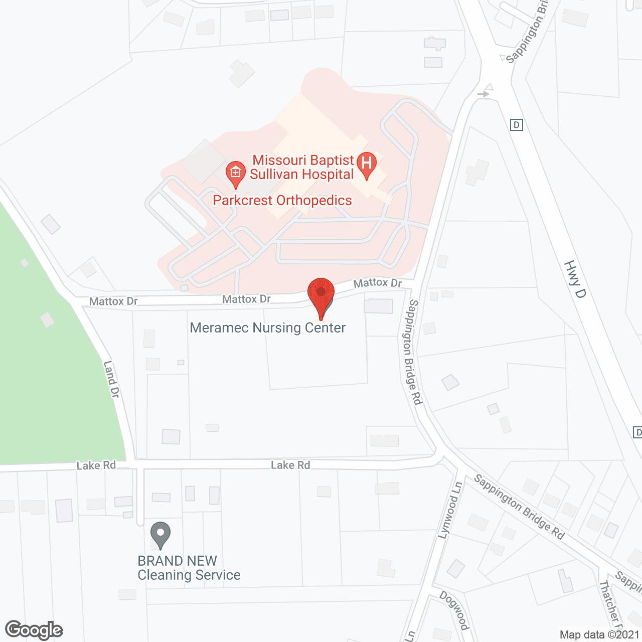 Meramec Nursing Ctr in google map