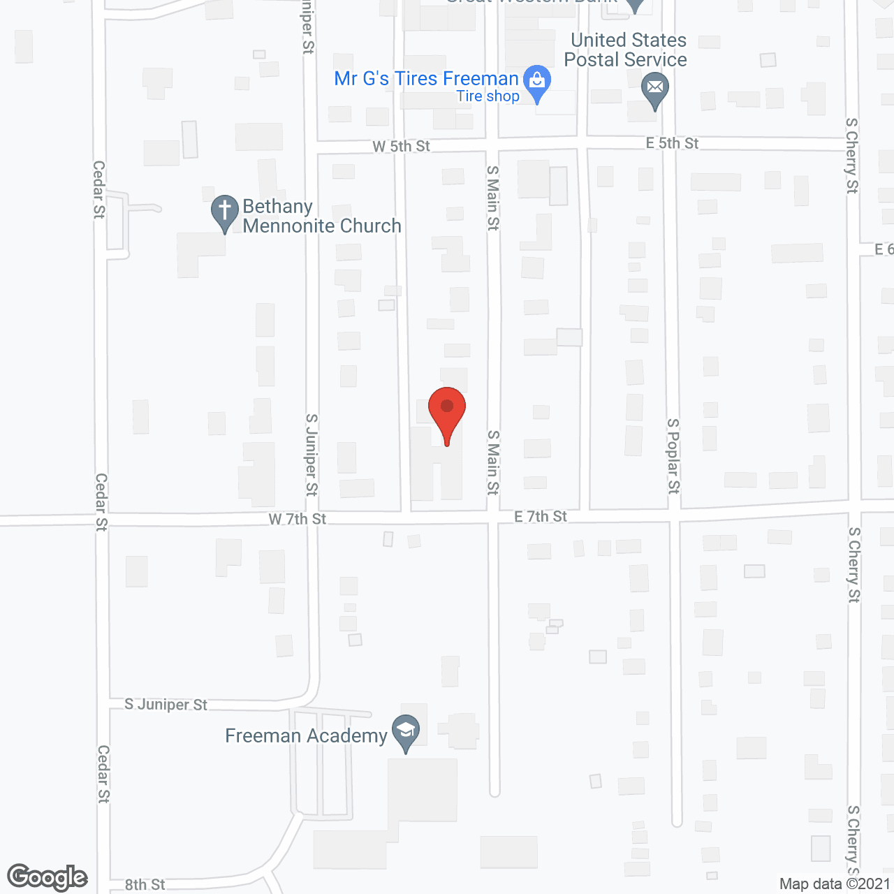 Freeman Regional Assisted Living in google map