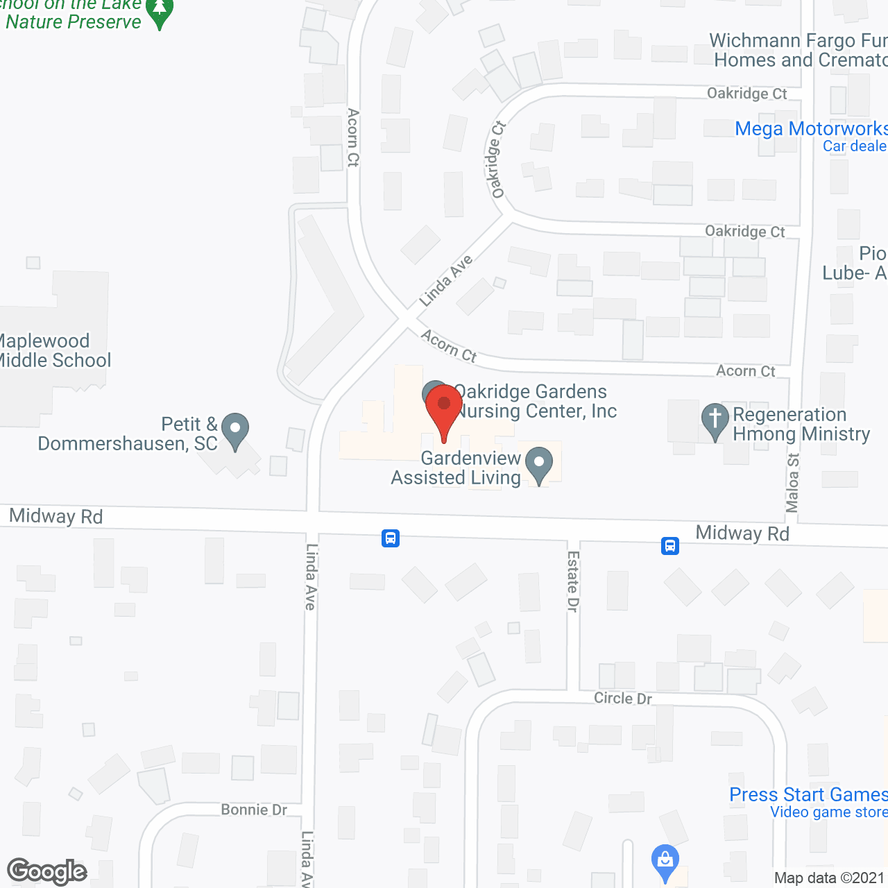 Oakridge Gardens Nursing Ctr in google map