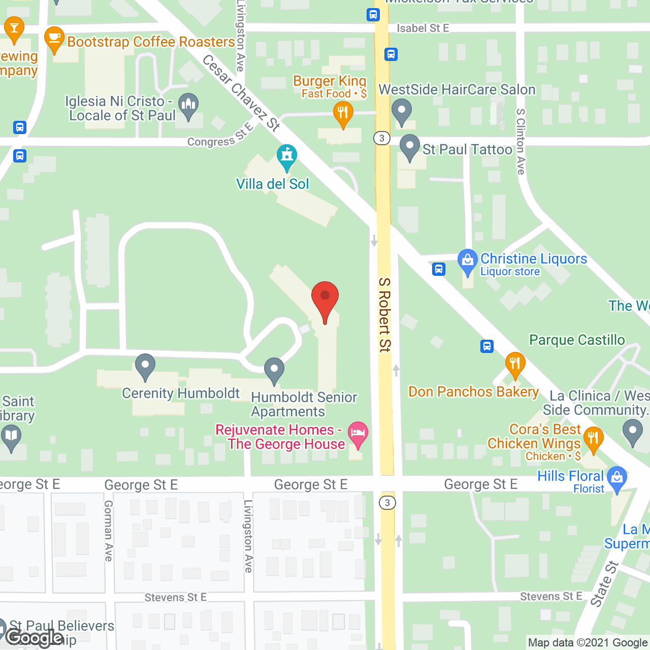 Cerenity Senior Care Humboldt in google map