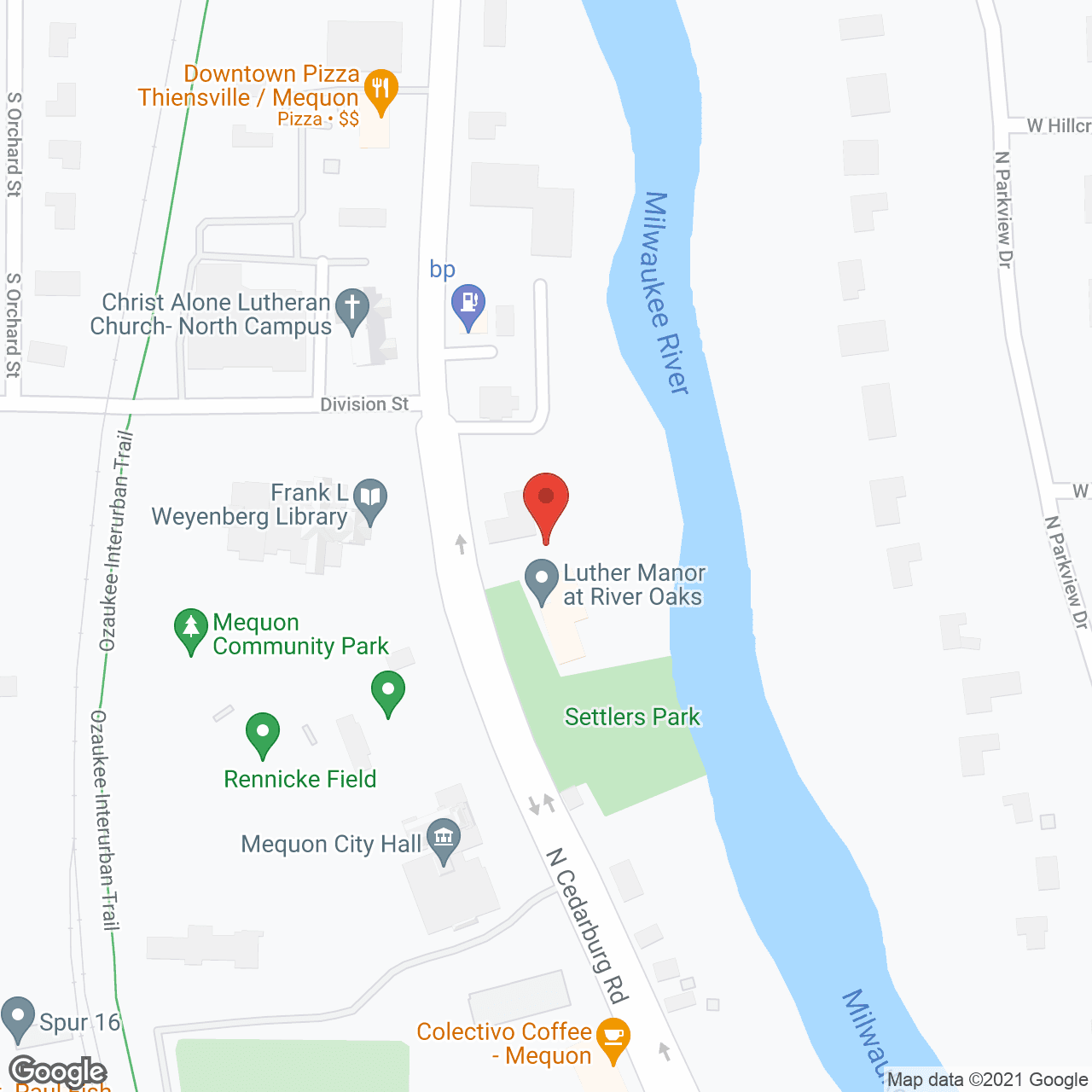 River Oaks of Mequon in google map