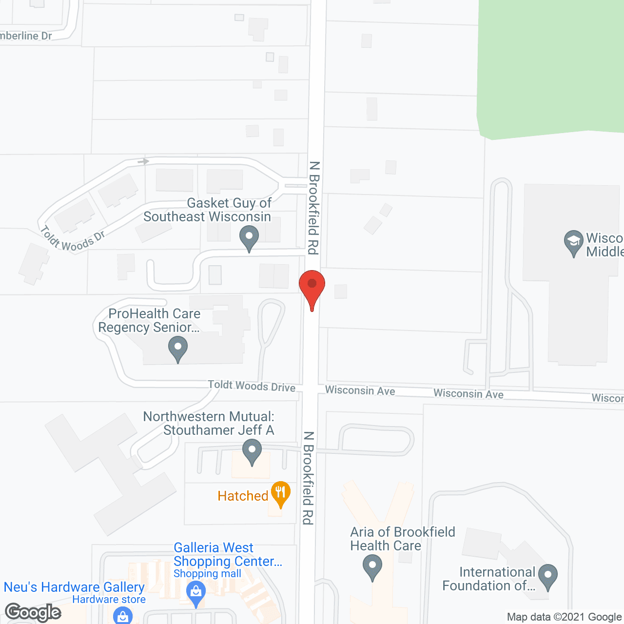 ProHealth Regency Brookfield in google map