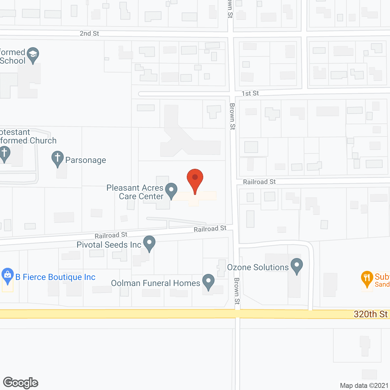 Pleasant Acres Care Ctr in google map