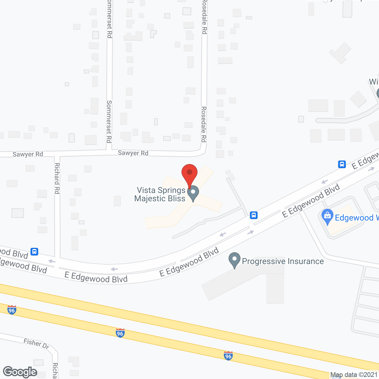 Baldwin House Lansing in google map