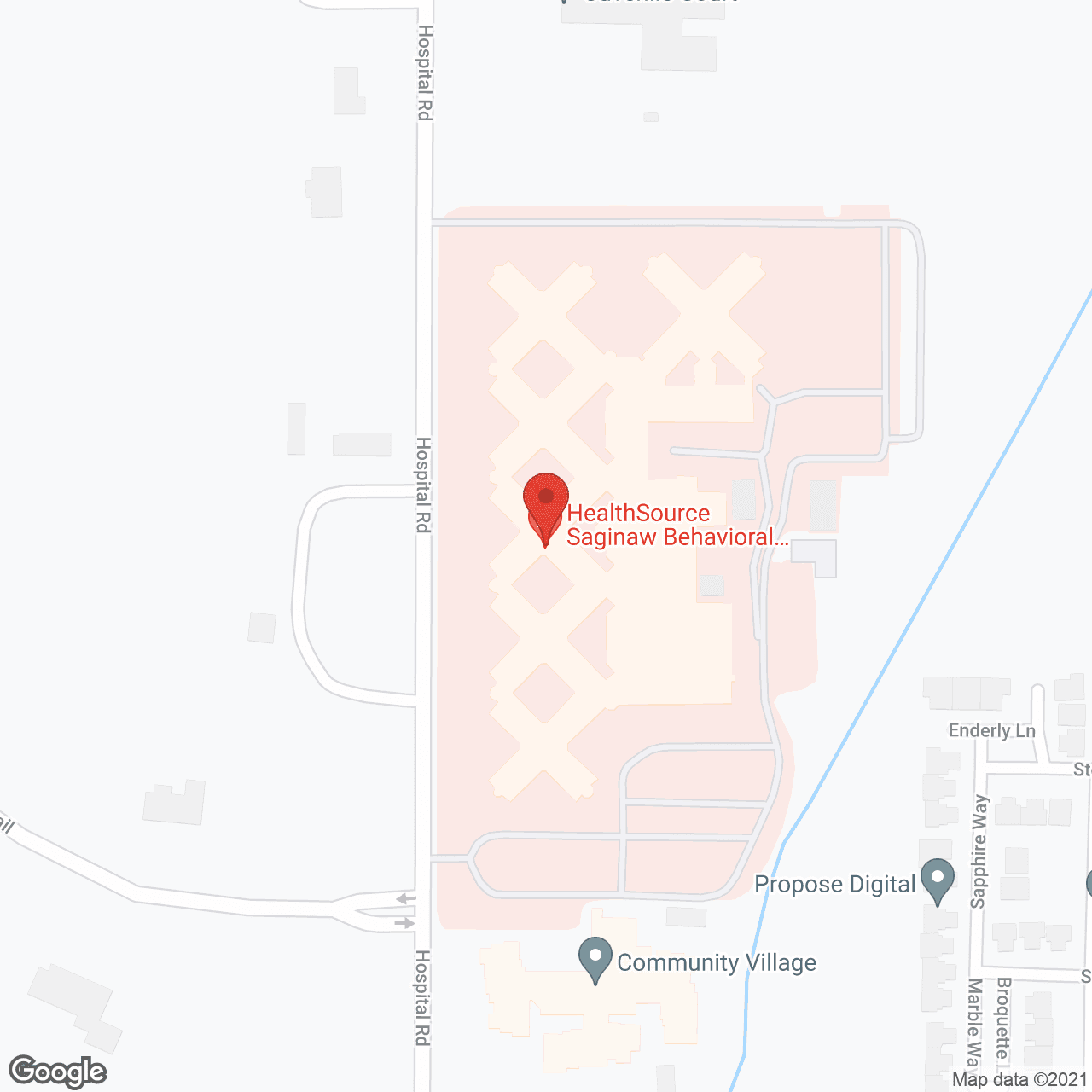 Healthsource Saginaw Bhvrl Ctr in google map