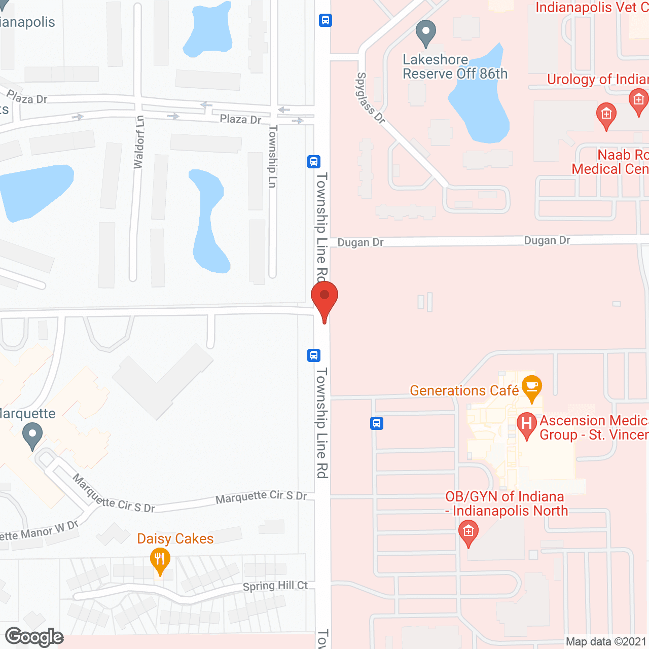 Marquette, a CCRC in google map