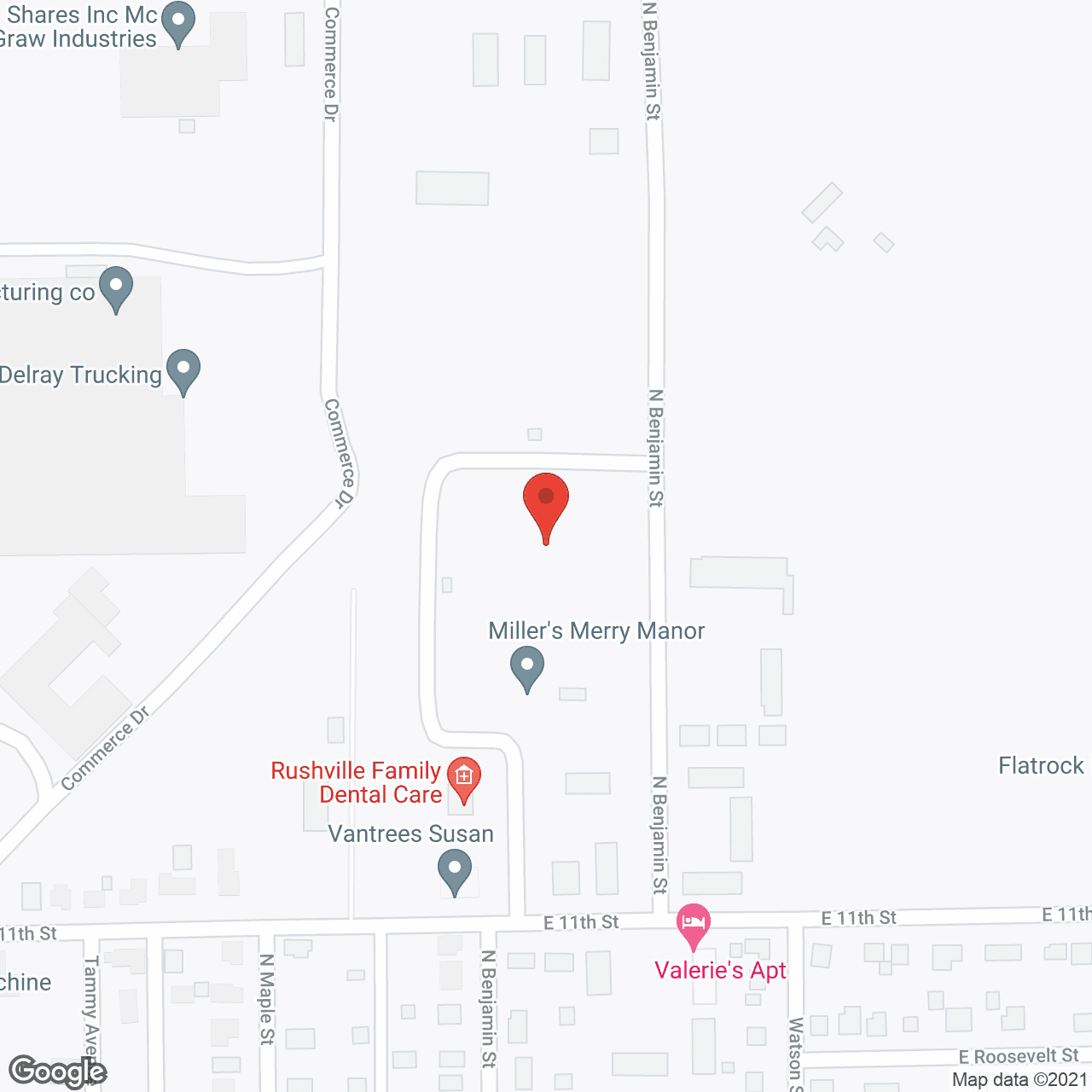 Miller's Senior Living Community in google map