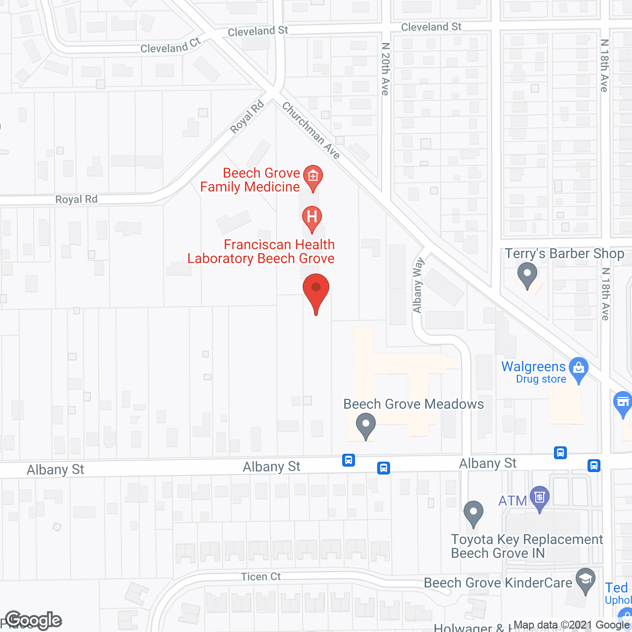 Beech Grove Meadows in google map